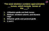 The axial skeleton contains approximately __ bones, which include  bones of  the ___?