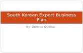 South Korean Export Business Plan