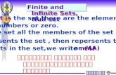 Finite and Infinite Sets, Null set