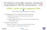 Development of metallic magnetic calorimeters using miniature SQUID susceptometers    #F05