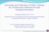 Recycling and Utilization of Mine Tailings as Construction Material through Geopolymerization
