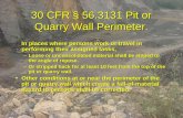30 CFR § 56.3131 Pit or Quarry Wall Perimeter.