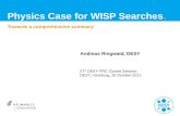 Physics Case for WISP Searches .