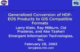 Generalized Conversion of HDF-EOS Products to GIS Compatible Formats