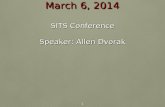 The Day of Atonement March 6, 2014 SITS Conference Speaker: Allen Dvorak
