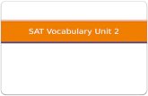 SAT Vocabulary Unit 2