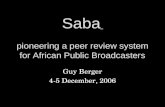 Saba pioneering a peer review system for African Public Broadcasters