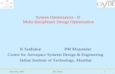 System Optimization - II  Multi-disciplinary Design Optimization