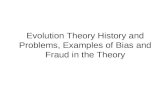 Evolution Theory History and Problems, Examples of Bias and Fraud in the Theory