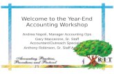 Welcome to the Year-End Accounting Workshop