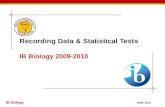 Recording Data & Statistical Tests