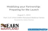 Mobilizing your Partnership:  Preparing for the Launch