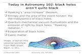 Today in Astronomy 102: black holes aren’t quite black