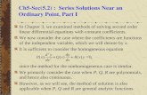 Ch5-Sec(5.2) :  Series Solutions Near an Ordinary Point, Part I