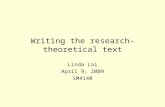 Writing the research-theoretical text