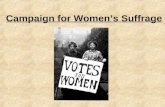 Campaign for Women’s Suffrage