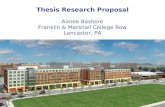 Thesis Research Proposal Aimee Bashore Franklin & Marshall College Row Lancaster, PA
