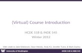 (Virtual) Course  Introduction