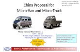 China Proposal for  Micro-Van and Micro-Truck