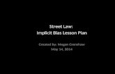 Street Law:  Implicit Bias Lesson Plan Created by: Megan Crenshaw May 14, 2014