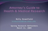Attorney’s Guide to  Health & Medical Research