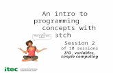 An intro to programming       concepts with Scratch