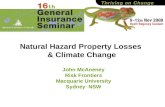 Natural Hazard Property Losses  & Climate Change