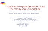 Interactive experimentation and thermodynamic modeling