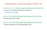 Community  Services  Dhara  2013-14
