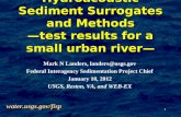 Hydroacoustic Sediment Surrogates and Methods —test results for a small urban river—