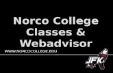 Norco College Classes &  Webadvisor