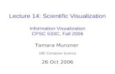 Lecture 14: Scientific Visualization Information Visualization CPSC 533C, Fall 2006