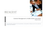 Contract Management: A Public Sector Case Study  Rivaj Parbhu