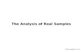 The Analysis of Real Samples