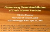 Gamma-ray From Annihilation of Dark Matter Particles