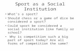 Sport as a Social Institution