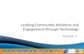 Leading Community Relations and Engagement through  Technology