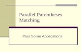 Parallel Parentheses Matching