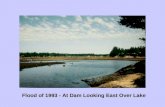 Flood of 1993 - At Dam Looking East Over Lake
