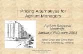 Pricing Alternatives for Agrium Managers