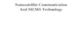 Nanosatellite Communication And MEMS Technology
