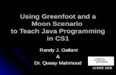 Using Greenfoot and a Moon Scenario  to Teach Java Programming in CS1