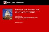 REVISION STRATEGIES FOR GRADUATE STUDENTS
