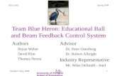 Team Blue Heron: Educational Ball and Beam Feedback Control System