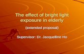 The effect of bright light exposure in elderly