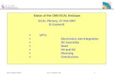 Status of the CMS ECAL Endcaps ECAL Plenary, 27 Feb 2007 D Cockerill