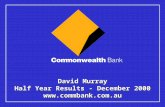 David Murray Half Year Results - December 2000 commbank.au