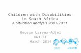 Children with Disabilities in South Africa A Situation Analysis 2001-2011