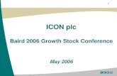 ICON plc Baird 2006 Growth Stock Conference May 2006