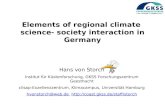 Elements of regional climate  science- society interaction in Germany